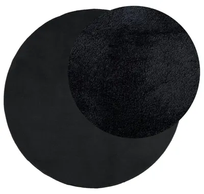 Immagine prodotto di Tappeto OVIEDO a pelo corto nero Ø 120 cm