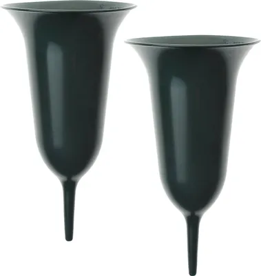 Image de Vases funéraires résistants aux intempéries à planter Cimetière Set 30 cm