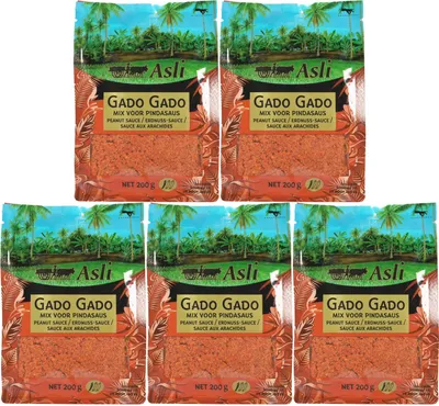 Produktbild von Asli Gado Gado Erdnuss Saucen Mix 5x200g