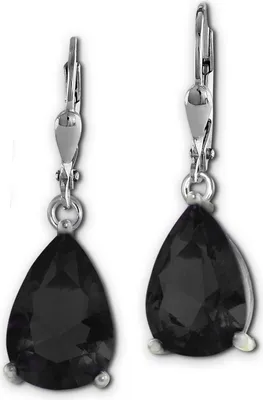 Produktbild von SilberDream Ohrhänger für Damen 925 Silber schwarz Träne Ohrringe SDO520S