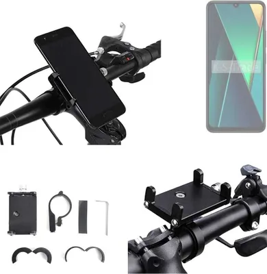 Produktbild von K-S-Trade Handyhalterung für das Fahrrad kompatibel mit POCO C75 Halter Lenkstange Fahrradhalterung Motorrad Bike Mount Befestigung Smartphone Handy