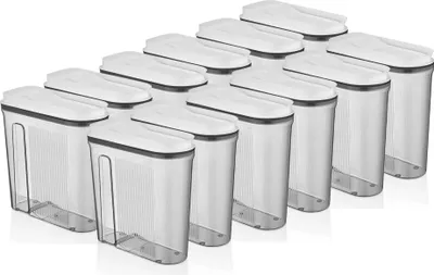 Produktbild von Vorratsdosen mit Deckel, BPA-frei Kunststoff, 12-tlg, 12x4L