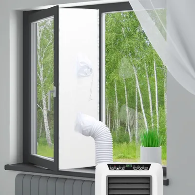 Obrázek produktu pro Těsnění okna pro klimatizaci - Pro mobilní klimatizaci a sušičku - 400 cm - S tažnou šňůrou