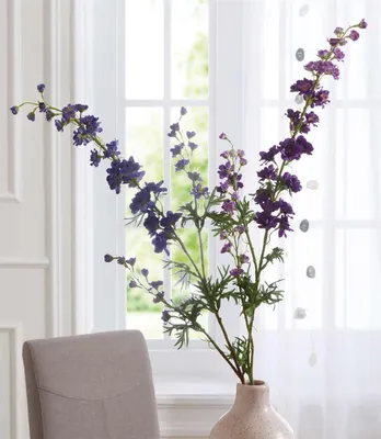 Produktbild von 2x Kunstblume "Rittersporn" künstliche Blumen in blau & lila, wie echt, 85 cm lang, Deko Pflanzen
