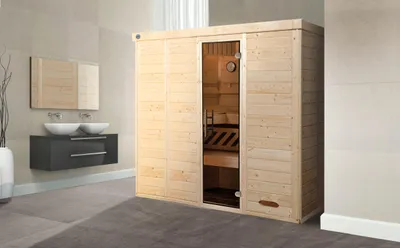 Produktbild von weka Premium Massivholz-Elementsauna KEMI Gr. 5 Sparset 7,5 kW OS inkl. digitaler Steuerung x B x T x H x 245 x 193 x 200