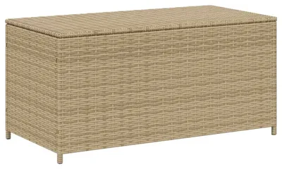 Image de vidaXL Coffre de jardin beige 190L Poly rotin