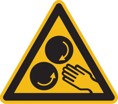 Produktbild von Dreifke® Warnschild, Warnung vor laufenden Walzen - praxisbewährt | Folie sel...