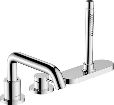 Produktbild von 3-Loch-Wannenrandmischer Tecturis E mit sBox chrom chrom