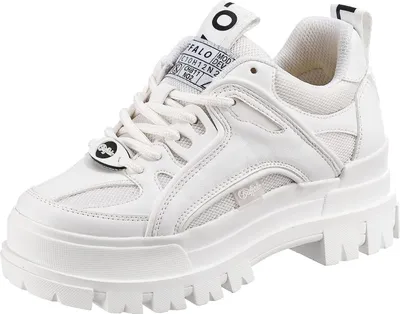 Produktbild von Buffalo Damen Aspha HYB Mid Cut Plateausneaker - 1622107, Farbe:Weiß, Damen Schuhe:39
