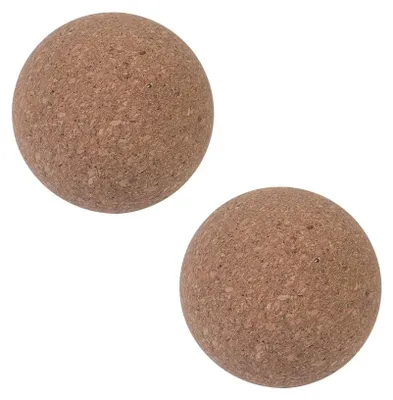 2 Holz-Korkkugel-Stopfen für Dekanter, 6,1 cm, braun