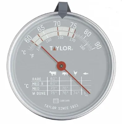 Fleischthermometer aus Edelstahl, 13 x 7,5 x 6 cm, analog