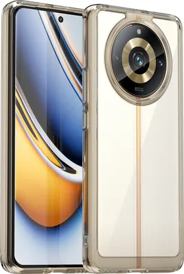 Produktbild von Schutzhülle für Realme 11 Pro Klar Rückseite Stoßfeste TPU Silikon Bumper Hülle Grau