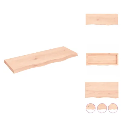 Produktbild von vidaXL Wandregal 80x30x(2-4) cm Massivholz Eiche Unbehandelt -  Wandregale
