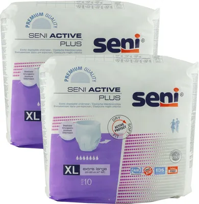 Produktbild von Seni Active Plus Inkontinenzslip 2 x 10 Stück Größe XL SetNEU