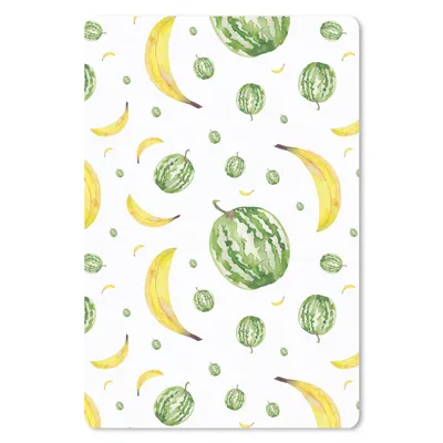 Produktbild von MuchoWow® Mauspad Mousepad Bananen - Melonen - Schablonen 40x60 cm - Mousepads - Maus Mat - Pad - Mausunterlage - Schreibtisch Accesoire