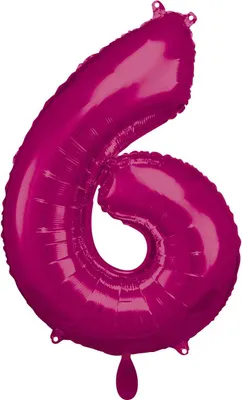 Image de Amscan Grand nombre 6 rose 0 0 STK