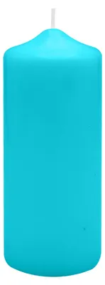 Produktbild von Spitzkopf Stumpen Kerzen Ocean Blau 25 x Ø 6 cm, 8 Stück