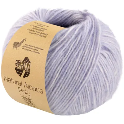 Produktbild von Lana Grossa NATURAL ALPACA PELO 50 g flauschige Netzgarnstruktur gefüllt mit Baby-Alpakafasern 125 m Farbe 023 - Zartlila meliert