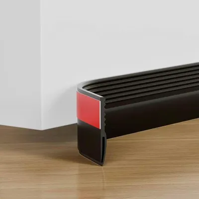 Produktbild von Türdichtung 4,5 x 100 cm, doppelt, selbstklebend, Silikon, schwarz, für Haustür