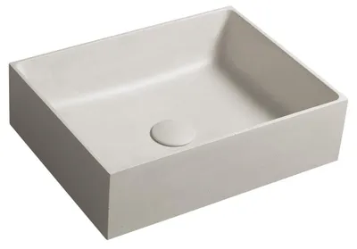 Zdjęcie produktu dla Umywalka betonowa Sapho FORMIGO do montażu na blacie, 47,5 x 36,5 cm, kolor piaskowy matowy