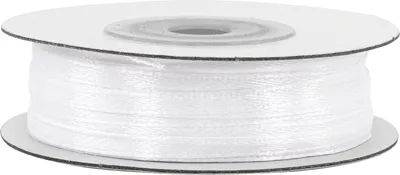 Produktbild von Satinband 3mm x 50m Rolle Weiß