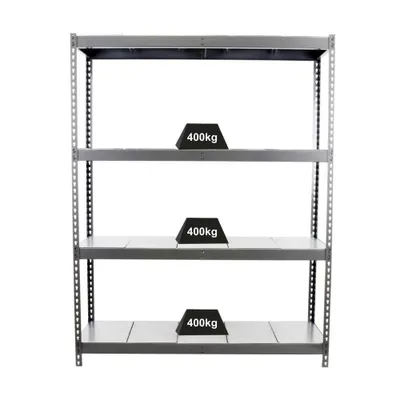 Produktbild von PROREGAL Schwerlastregal METAL BEAST FOUR | HxBxT 200x240x60cm | Fachlast 400kg | Grau