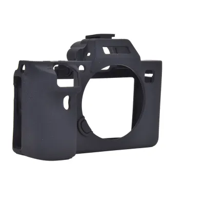 Image de Wandisy Verr��cheur d'appareil photo en silicone souple Housse de protection��lle accessoire pour A7 III / A7R3(Noir)