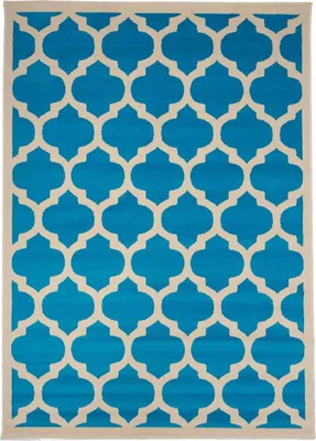 Image de Tapis de chambre à coucher tissé LYN1 avec motifs géométriques