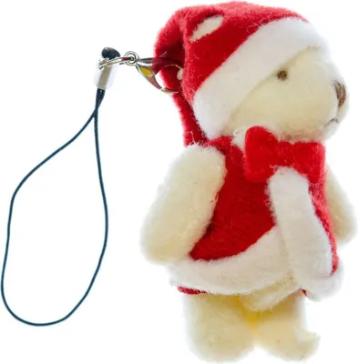 Produktbild von Teddy Weihnachtsmann Handyanhänger Miniblings Handyschmuck Weihnachten Plüsch