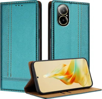 Obrázek produktu pro Pouzdro pro Realme C67 4G kožené flipové pouzdro s funkcí stojánku zelené