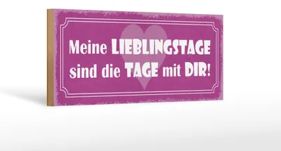 Produktbild von Holzschild Spruch 27x10cm Lieblingstage sind Tage mit dir