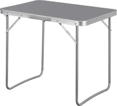 Image de Table pliante de camping Famanu, en aluminium et MDF, avec poignée, de couleur grise