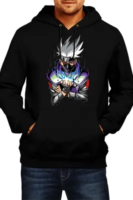Produktbild von Herren Kapuzenpullover Japan Manga Comics Anime Naruto Kakashi Hatake Sharingan Var-036 Kakashi Sharingan, Man 2XL / Schwarz