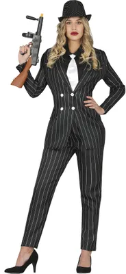Produktbild von Mafia Boss Kostüm für Damen, Größe:S