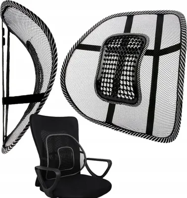 Produktbild von Podpórka pod Plecy Lędźwiowa z Masazerem do Fotela Krzesla Ergonomiczna Podkladka dla Zdrowia i Komfortu Kregoslupa