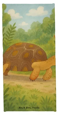 Produktbild von Mr. & Mrs. Panda Duschtuch Schildkröte Marschieren Design - Weiß - Geschenk, Meer, Lieblingsmensch, Strandtuch, Inspiration, Duschhandtuch, Badelaken, Badehandtuch