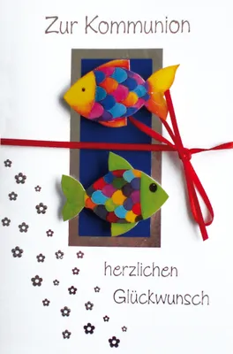 Produktbild von Kommunion - Glückwunschkarte im Format 11,5 x 17 cm mit Briefumschlag