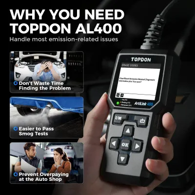 Produktbild von TOPDON ArtiLink400 OBD-2-Fahrzeugdiagnosegerät AL400