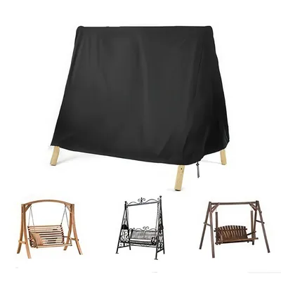 Produktbild von Hollywoodschaukel Abdeckung, 183x178x139cm Hollywoodschaukel Abdeckung Spitzdach Wasserdicht, Hollywoodschaukel Schutzhülle mit Kordelzug, Abdeckhaube