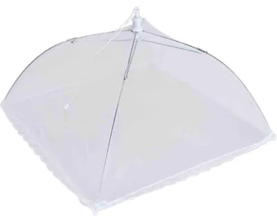 Fliegenhaube 35 cm faltbar quadratisch weiß Kunststoff