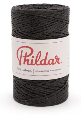 Productafbeelding van Phildar haakgaren, 160 meter, zwart, Raphia