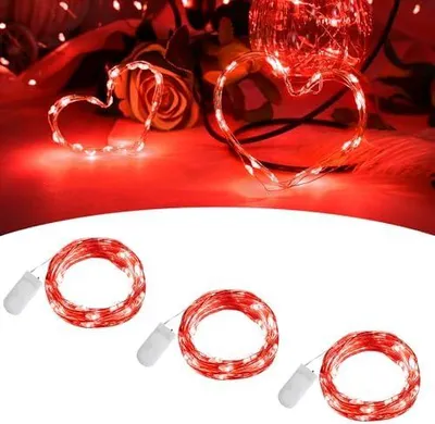 Produktbild von Valentinstag-Deko (3Stück, 2m 20LED) - Romantische Deko für Valentinstag & Hochzeit