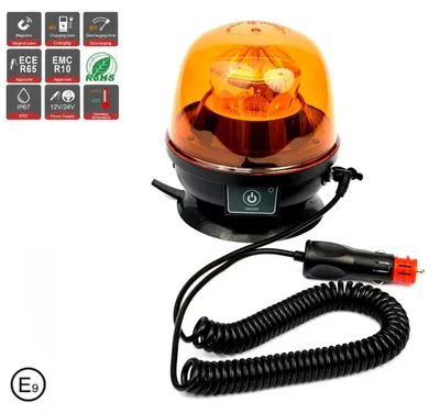 Image de Lampe LED de signalisation sans fil à batterie, boîtier en verre, aimant et ventouse, 12–24 V, 10 LED SMD, batterie rechargeable

(À