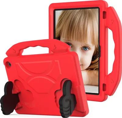 Image de Etui pour enfant pour Amazon Fire HD 10 (13ème/11ème Gen, 2023/2021), Etui léger en mousse EVA avec poignée et support Rouge
