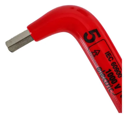Produktbild von WETEC Innensechskant-Stiftschlüssel, 1000 V, Größe 5 mm (Sechskantschlüssel)
