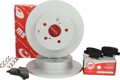 Produktbild von 2x BREMSSCHEIBEN mit Anti-Quietsch-Blech + BREMSBELÄGE HINTEN
