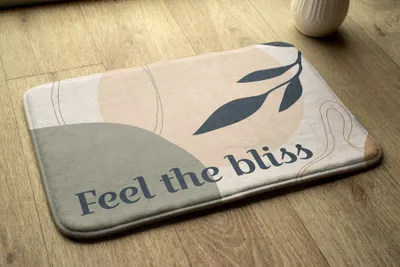 Immagine prodotto di Tappetino da bagno - Tappeto per il bagno - Tappetino assorbente per la doccia - 75x45 cm - Motivo: foglia
