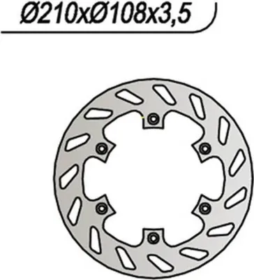 Produktbild von NG Hinterbremscheibe rechte Seite 6 Löcher 6,5 mm für AJP