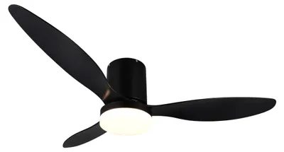 Image de TRIO Reality R64202132 GÖTEBORG Ventilateur de plafond avec éclairage, diamètre 1320 mm, LED SMD 20 W/2500 lm, 2700-6000 K, noir, télécommande