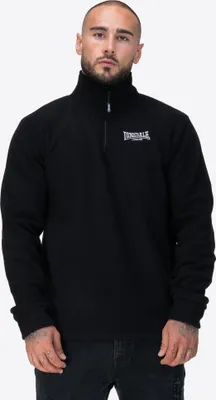 Immagine prodotto di Felpa da uomo con zip a quarto di dollaro regular fit LOSTOCK Nero/Bianco L Lonsdale